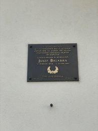 pamětní deska Josefa Balabána ve Studentské ulici, autor: Ponrepo