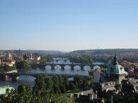 Pražské mosty od Hanavského pavilonu na Letné (pro foto jsem si odskočil kousek z trasy), autor: Tomáš*