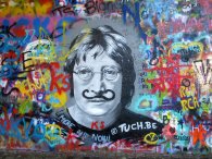 Portrét Johna Lennona na Lennonově zdi, autor: Tomáš*