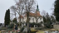Zbraslavský hřbitov s kostelem Sv. Havla., autor: Petr